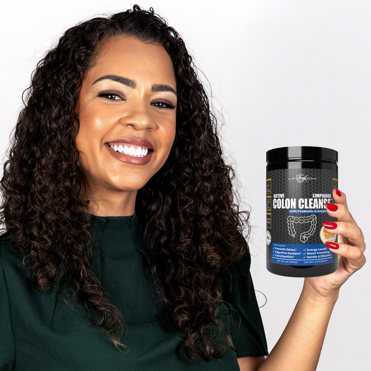 USK Colon Cleanse with Probiotics & Enzymes | Detox & Digestive Support Supplement | Rich with Bromelain & Papaya | Reduces Bloating & Boosts Energy | Orange Flavor | 1 lb