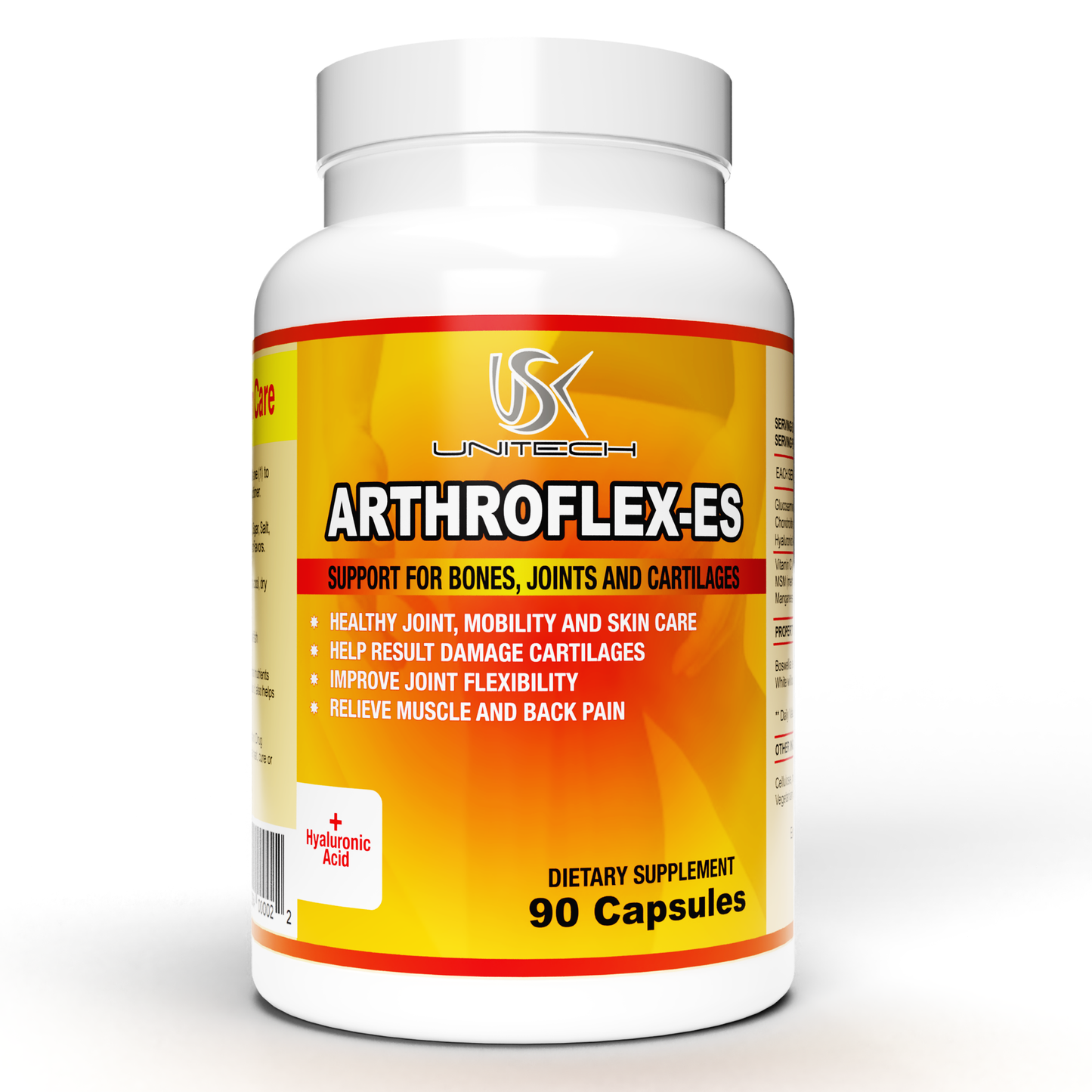 USK ARTHROFLEX-ES | Joint Support Supplement | All-Natural Formula with Glucosamine Chondroitin, MSM, & Turmeric | Joint Support Function, Comfort, Density & Flexibility | 90 Capsules