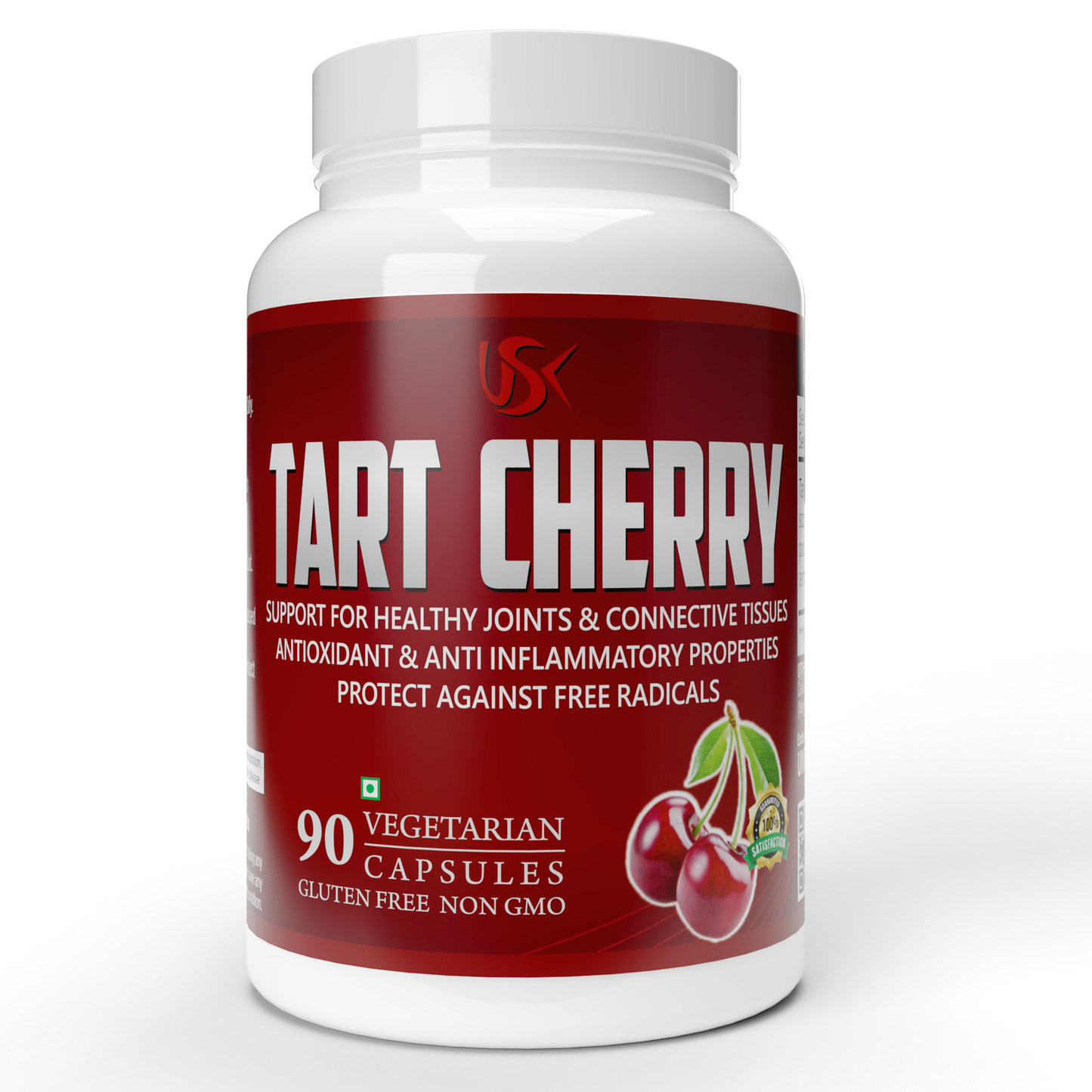 Unitech USK | Tart Cherry Capsules | Joint Support, Immune System Strength, & Muscle Recovery | Rich with Antioxidant, Tart Cherry, Cellulose, & Magnesium | Dietary Supplement | 90 Vegetarian Capsules