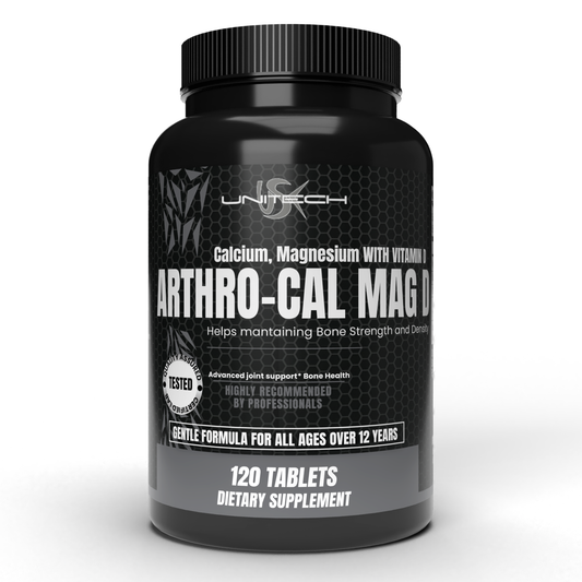 Unitech USK | Arthro-Cal Mag D | Supports Bone Strength, Joint Health, and Metabolic Function | Rich with Calcium, Magnesium, & Vitamin D | Daily Nutritional Support | Dietary Supplement | 60 Tablets