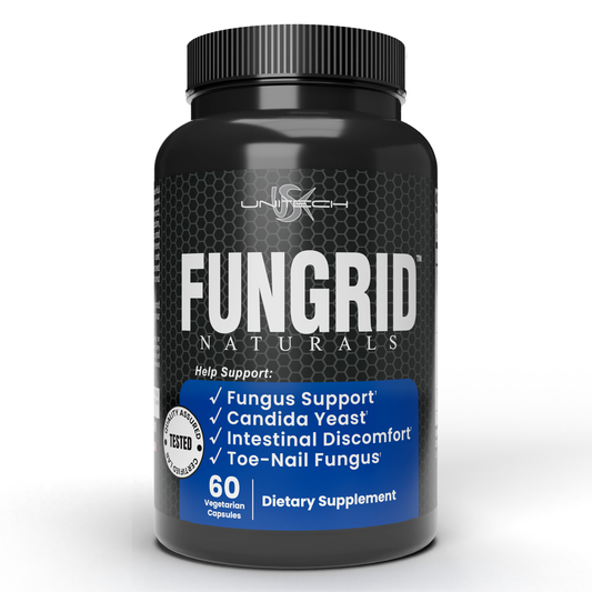Unitech USK Fungrid Naturals | Fungus Support Supplement | Candida Supports, Intestinal Health & Toe Nails Health | Herbal Blend with Walnut, Oregano Leaf & Wormwood | 60 Vegetarian Capsules
