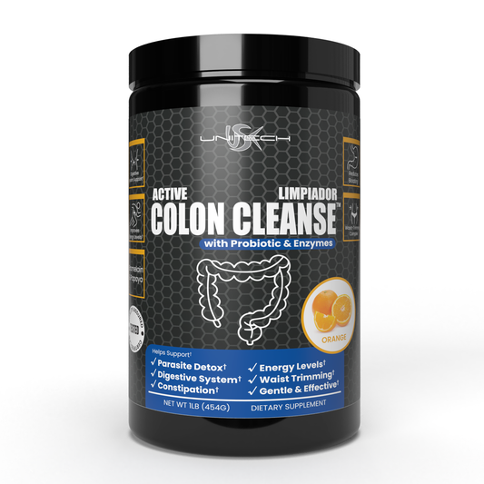 USK Colon Cleanse with Probiotics & Enzymes | Detox & Digestive Support Supplement | Rich with Bromelain & Papaya | Reduces Bloating & Boosts Energy | Orange Flavor | 1 lb